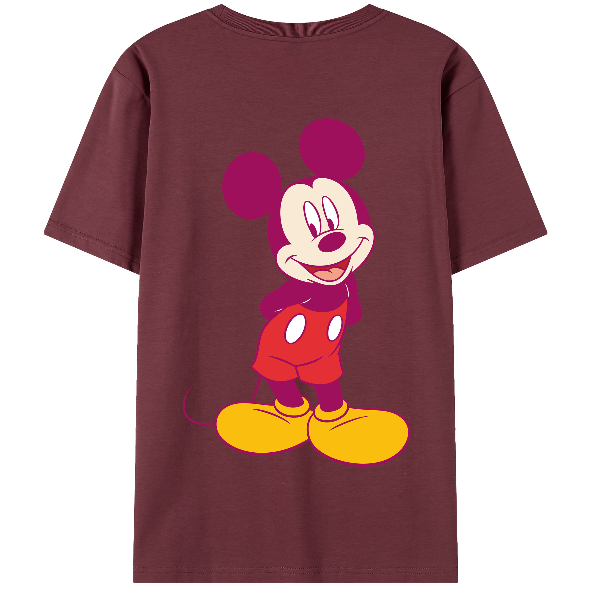 （画像用） ミッキーマウス Mickey Mouse 綿100％半袖Tシャツ（背面プリント）